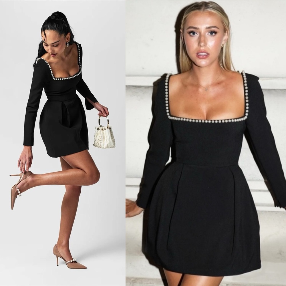 Odd Muse The Ultimate Muse Pearl Mini Dress Black - Picture 2 of 15